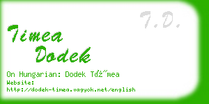 timea dodek business card
